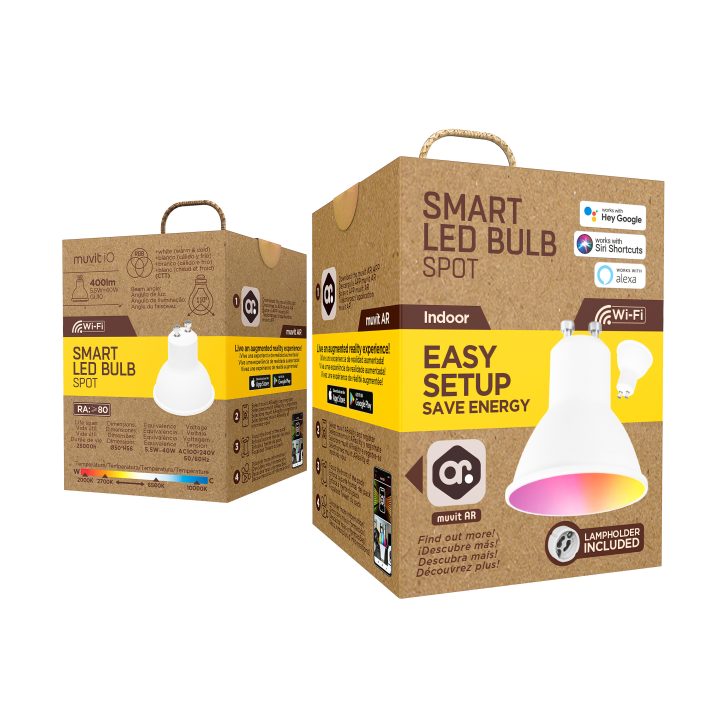 Lâmpada Muvit io GU10 5.5W RGB (MIOBULB015)