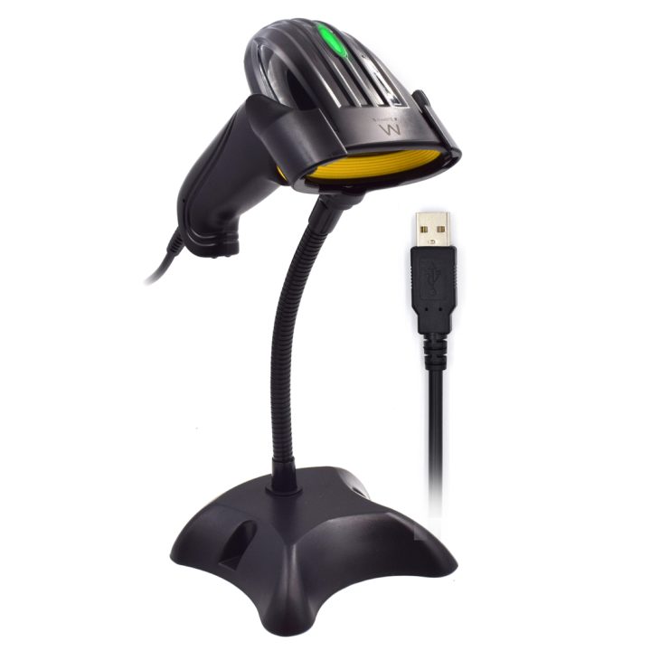 Ewent EW3410 Barcode Scanner Wired Handheld 1D/2D Barcode Reader LED…