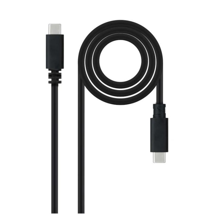 Nanocable USB 2.0 3A Cable, USB-C/M-USB-C/M, Black, 1.5 m
