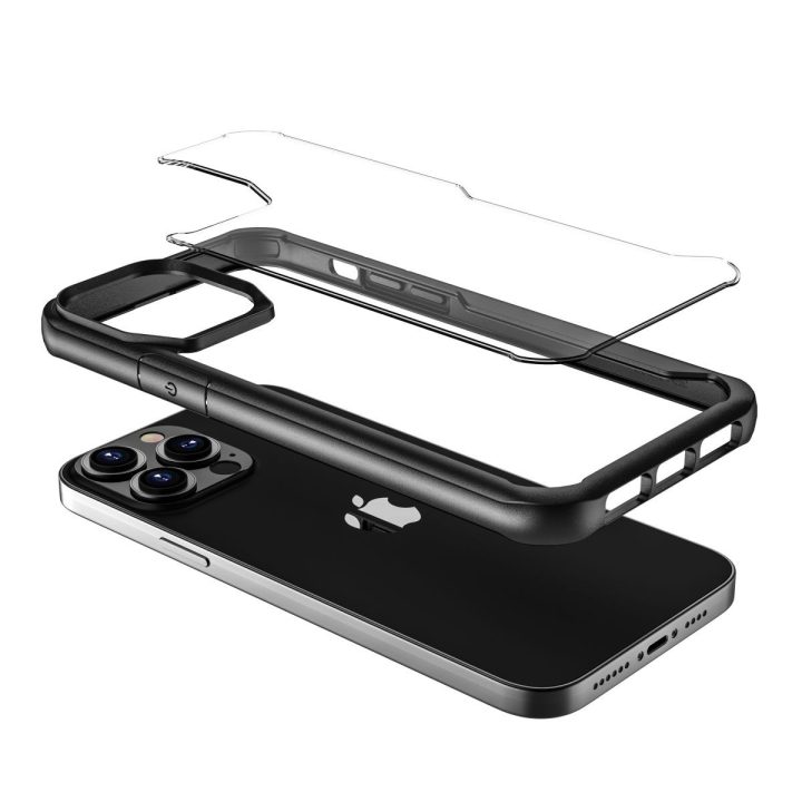 Capa Muvit shockproof 2m para Apple iPhone 13 pro transparente-preta…