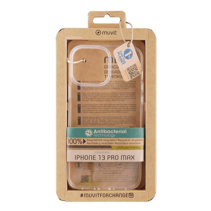 Capa Muvit recycletek para Apple iPhone 13 Pro Max antibacteriana…
