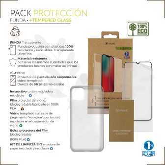 Funda Muvit para iPhone 14 pro max + protector pantalla vidrio…