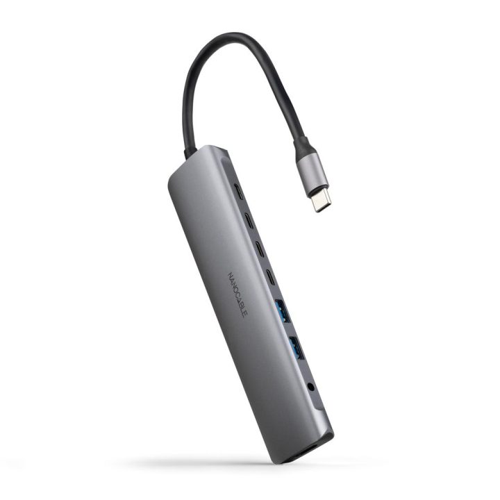Nanocable Hub USB-C 8 en 1, Conversor USB-C 3.1 a 2xUSB-A 3.0 +…