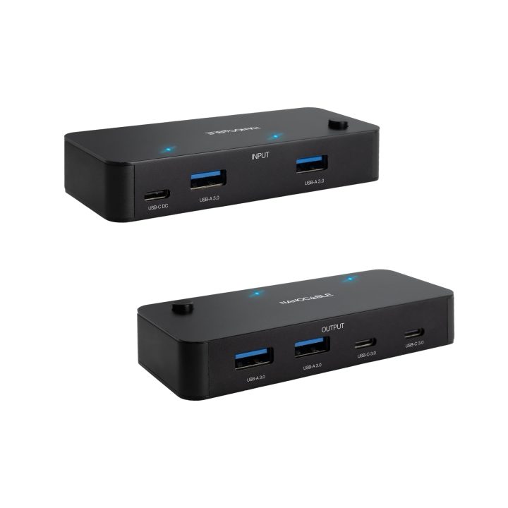 Nanocable Switch Comutador 2x USB 3.0 para 2xUSB-A 3.0 + 2x USB-C 3.0