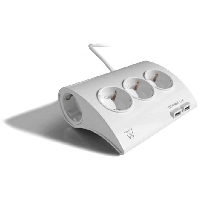 Ewent EW3935 power strip 1.5 m 5 AC outlets Indoor White