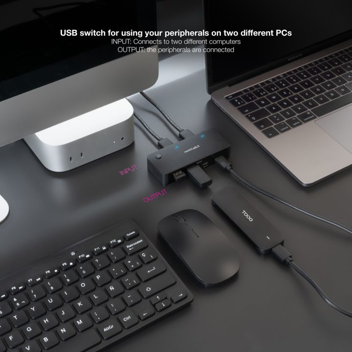Nanocable Switch Comutador 2x USB 3.0 para 2xUSB-A 3.0 + 2x USB-C 3.0