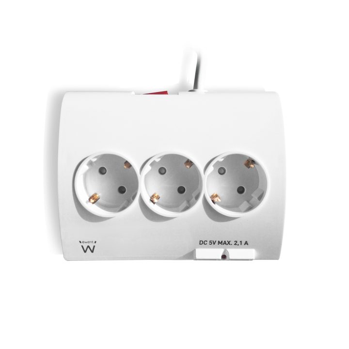 Ewent EW3935 multiprises 1,5 m 5 saídas AC Interior Branco