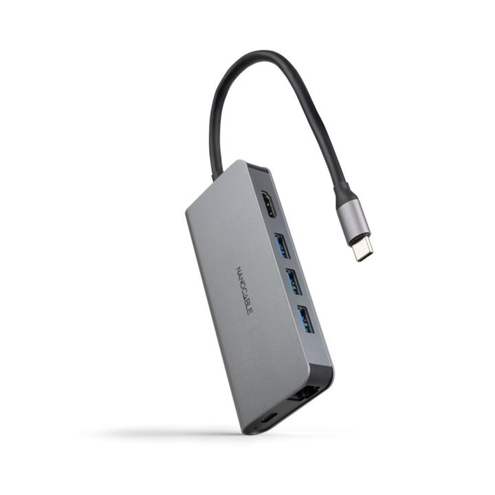 Nanocable Hub USB-C 8 en 1, Conversor USB-C 3.1 a 3xUSB-A 3.0 + HDMI…