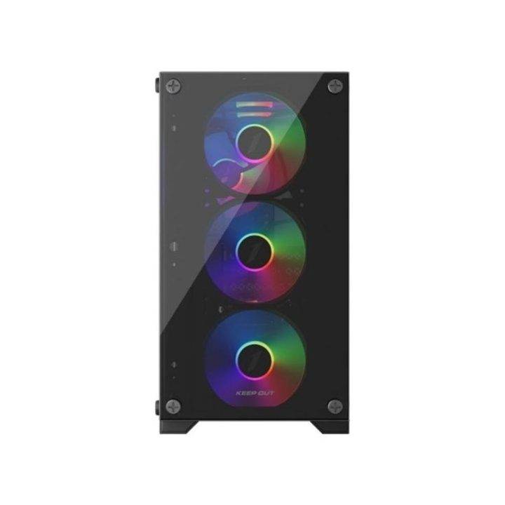 Keep Out Caixa M-ATX XC-201 USB 3.0 Black Glass (XC-201 GLASS)