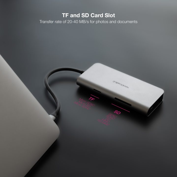 Nanocable Hub USB-C 8 em 1, Conversor USB-C 3.1 para 3xUSB-A 3.0 +…