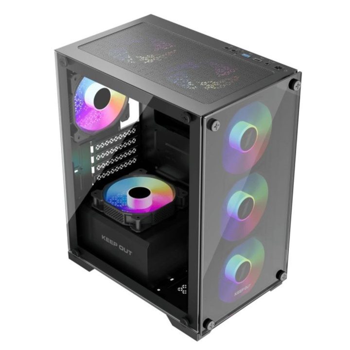 Keep Out Caixa M-ATX XC-201 USB 3.0 Black Glass (XC-201 GLASS)