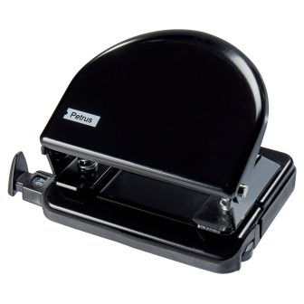 Perfuradora de metal 2 furos modelo 52 cor preta Petrus 33707