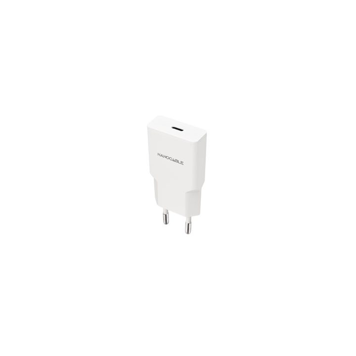 Nanocable Cargador USB-C/PD 20W, Blanco