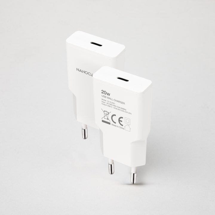 Nanocable Cargador USB-C/PD 20W, Blanco