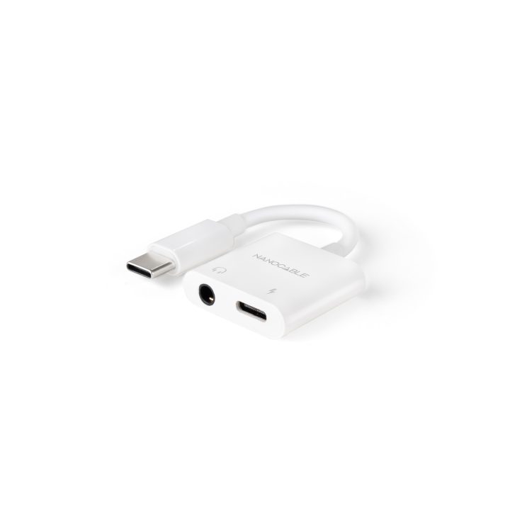Nanocable Adaptador de Áudio USB-C/M para Jack 3.5/H + USB-C/H PD…