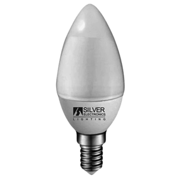 Lâmpada LED eco Silver electronics vela 5W 35W-E14-4000K-399…