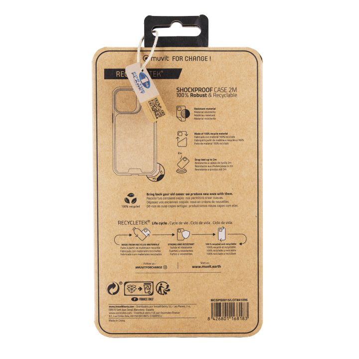 Muvit shockproof 2m case for Apple iPhone 14 Pro transparent…