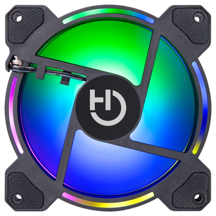 Hiditec N9-ARGB Carcasa del ordenador Ventilador 12 cm Negro