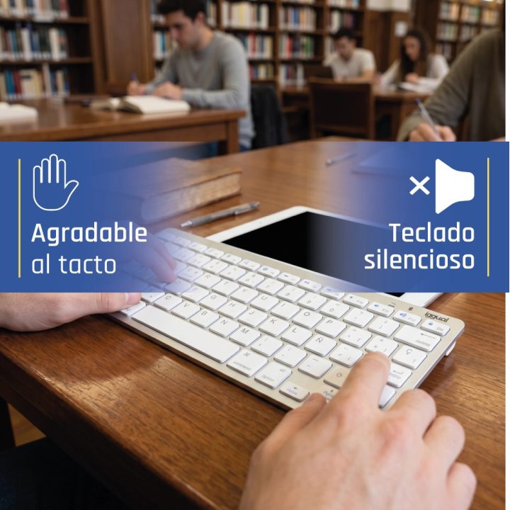 Teclado Bluetooth Slim TKL-BT prata iggual 2 canais
