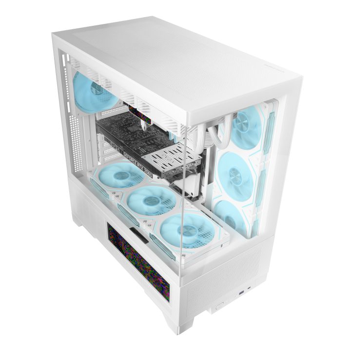 Mars Gaming MCLCDXW caixa de computador Midi Tower Branca