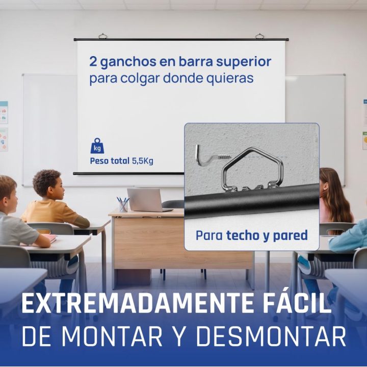 Iggual Manual Retractable Screen 100" 16:9 PEM100p (IGG318096)