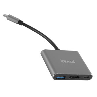 iggual USB-C Hub 3-in-1 HDMI USB3.0 PD100W