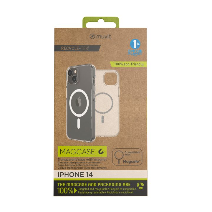 Muvit Recycletek MagSafe Clear Case for Apple iPhone 14 (MCBKC0281)