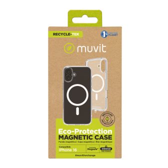 Muvit recycletek MagSafe Clear Case for Apple iPhone 16 (MCBKC0304)