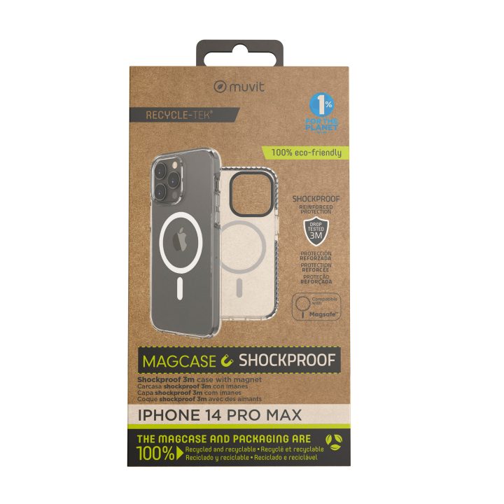 Capa Muvit recycletek MagSafe shockproof 3m para Apple iPhone 14 pro…