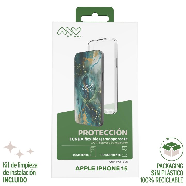 Myway Case for Apple iPhone 15 Transparent (MWCRS0286)