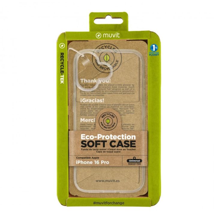 Capa Muvit recycletek para Apple iPhone 16 transparente (MCCRS0524)