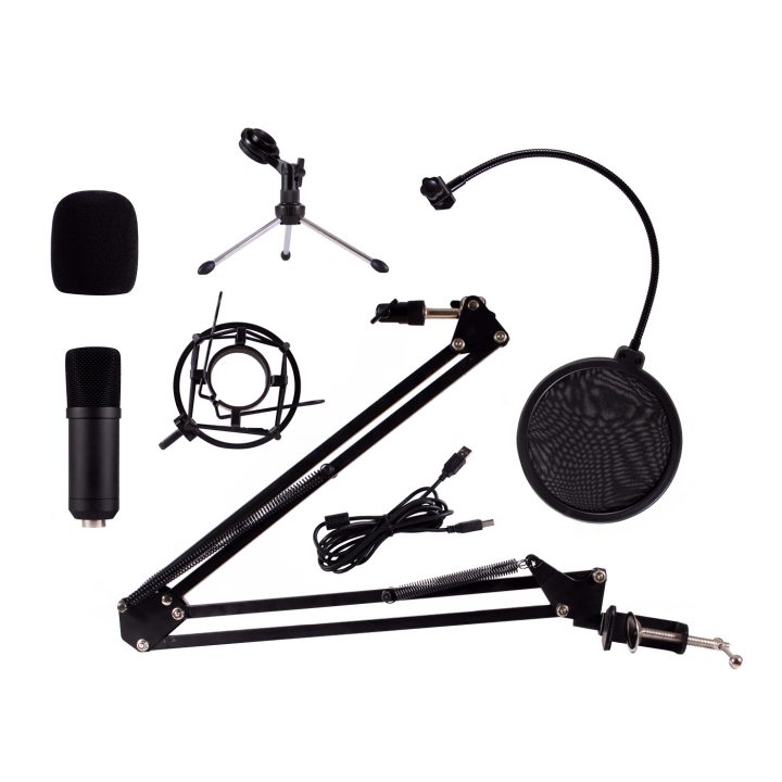 CoolBox USB STREAMING MICROPHONE POP FILTER+ARM+TRIPOD