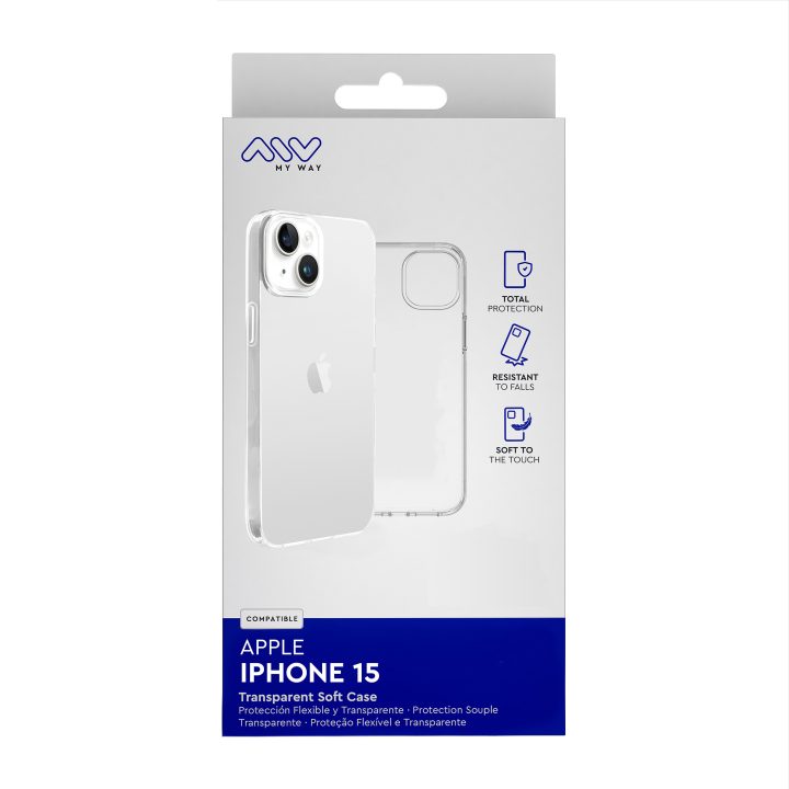 Myway Case for Apple iPhone 15 Transparent (MWCRS0286)