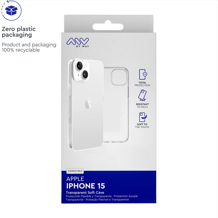 Myway Case for Apple iPhone 15 Transparent (MWCRS0286)