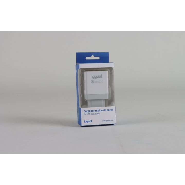 iggual Dual Charger 2xUSB Fast Charging QC3.0 30W