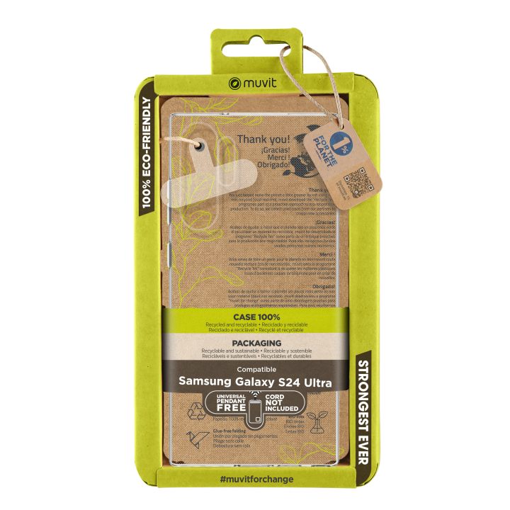 Capa Muvit recycletek para Samsung Galaxy S24 Ultra transparente…