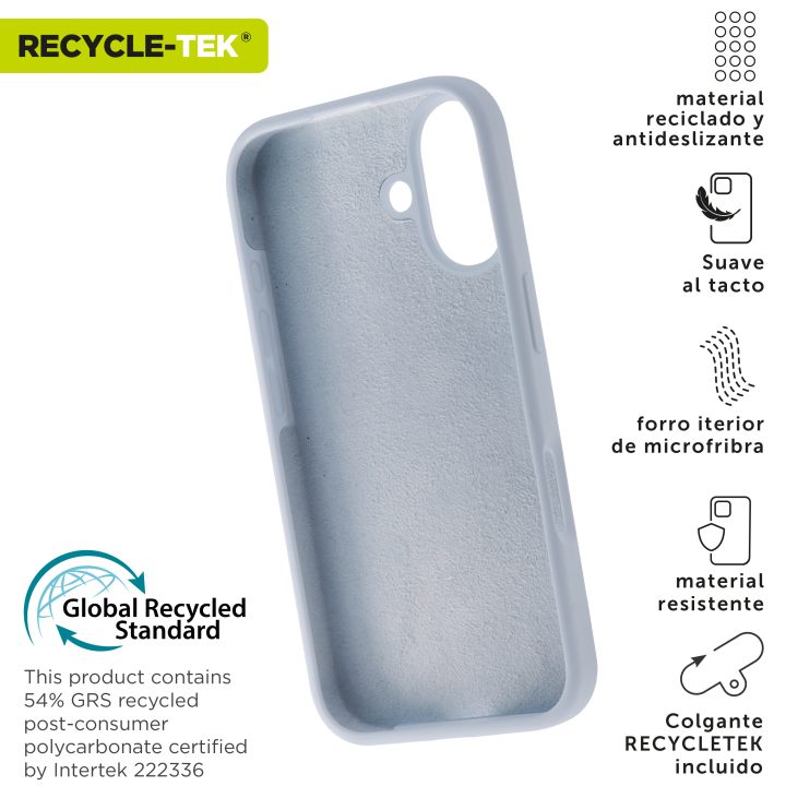 Capa Muvit recycletek liquid silicone para Apple iPhone 16 azul…
