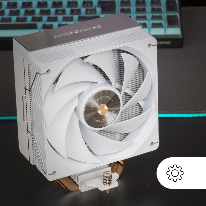 Mars Gaming MCPU-X4W Processador Cooler de ar 12 cm Branco 1…