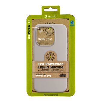 Capa Muvit recycletek liquid silicone para Apple iPhone 16 pro nude…