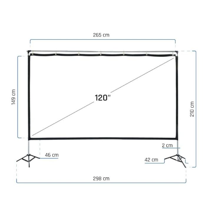 iggual Portable Outdoor Screen 120" 265x149 cm
