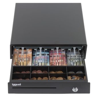 iggual IRON-15 Cash Drawer 37cm 4+8 Black