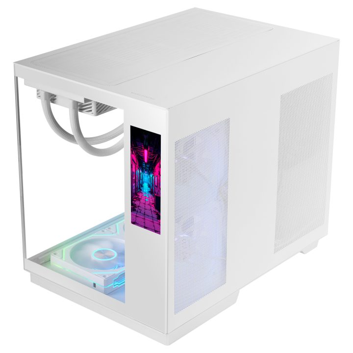 Mars Gaming MCMIRAGEW White Midi Tower PC Case