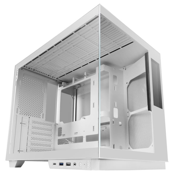 Mars Gaming MCMIRAGEW White Midi Tower PC Case