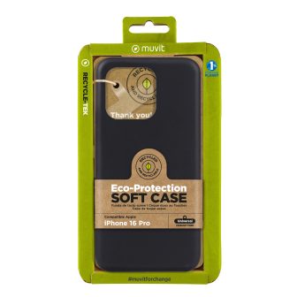 Muvit Recycletek Case for Apple iPhone 16 Pro Black (MCCRS0529)