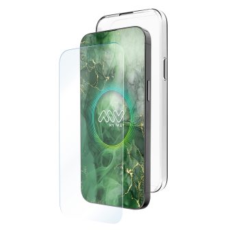 Myway Case for Apple iPhone 16 Pro Max Transparent + Tempered Glass…