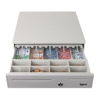iggual IRON-50PW Cash Drawer 5+8 Pure White