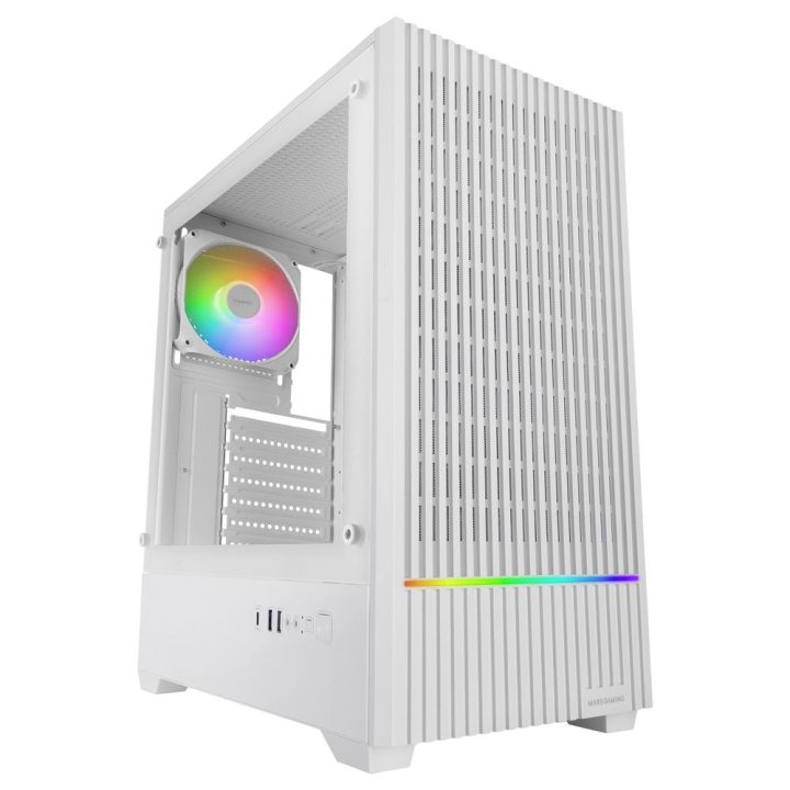 Mars Gaming MCQUANTUMW carcasa de ordenador Midi Tower Blanco