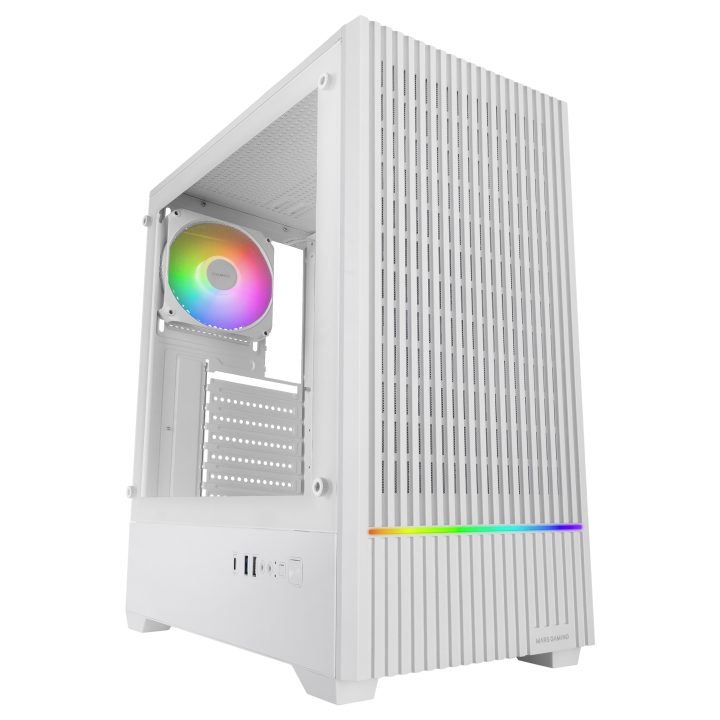 Mars Gaming MCQUANTUMW carcasa de ordenador Midi Tower Blanco