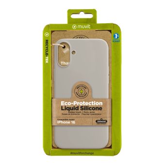 Capa Muvit recycletek liquid silicone para Apple iPhone 16 nude…