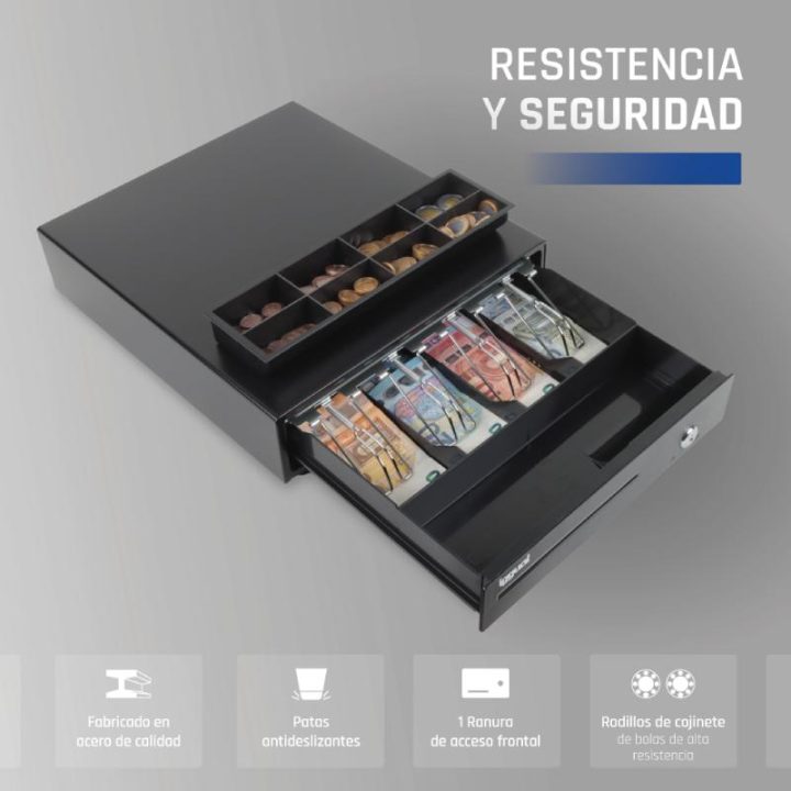 iggual Gaveta Portamoedas IRON-15 37cm 4+8 preto